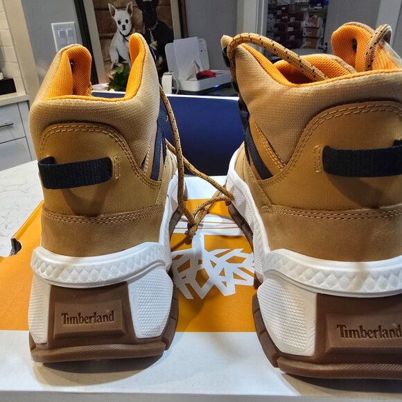 Timberland Turbo TB0A41GU Hiking Boots Men's Wheat Nubuck Leather Ankle SIZE 10 - Picture 5 of 13